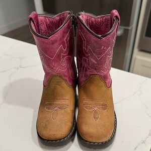 SMOKY MOUNTAIN TODDLER GIRLS' AUTRY WESTERN BOOTS - BROAD SQUARE TOE